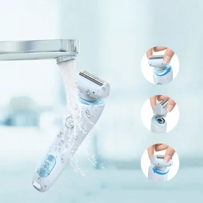 RASOIR ELECTRIQUE - BodySilk™ - Bleu - Epilationplus